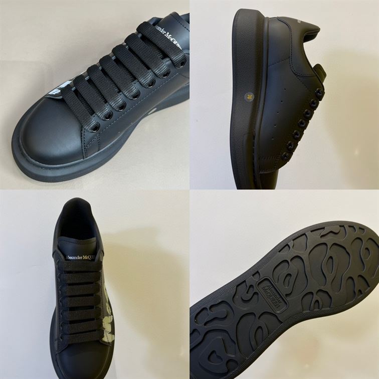 ALEXANDER MCQUEEN GRAFFITI OVERSIZED SNEAKER IN BLACK - ALD021