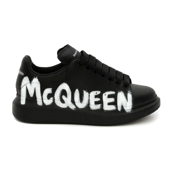 ALEXANDER MCQUEEN GRAFFITI OVERSIZED SNEAKER IN BLACK - ALD021