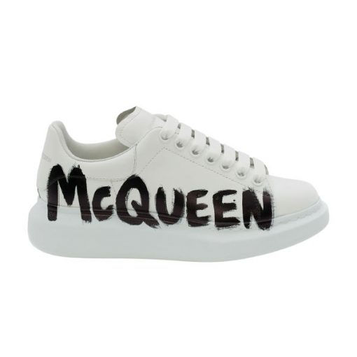 ALEXANDER MCQUEEN GRAFFITI OVERSIZED SNEAKER IN WHITE - ALD020