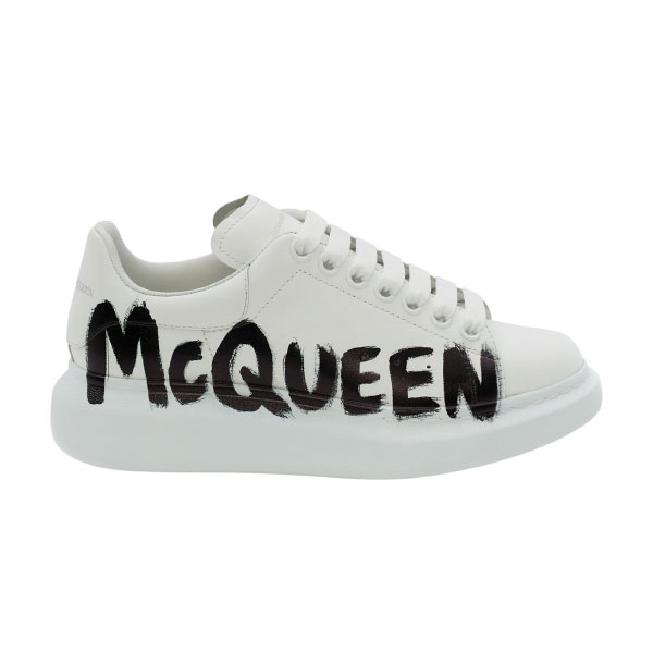 ALEXANDER MCQUEEN GRAFFITI OVERSIZED SNEAKER IN WHITE - ALD020