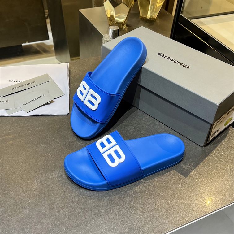 BALENCIAGA BB POOL SLIDE SANDALS - BBD013