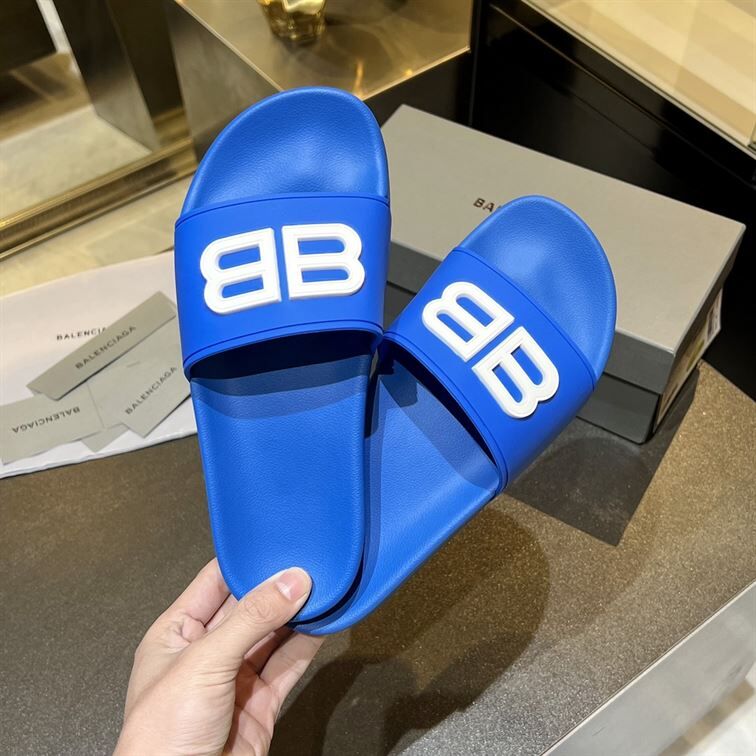 BALENCIAGA BB POOL SLIDE SANDALS - BBD013