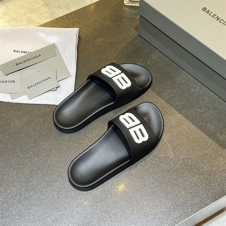BALENCIAGA BB POOL SLIDE SANDALS - BBD014