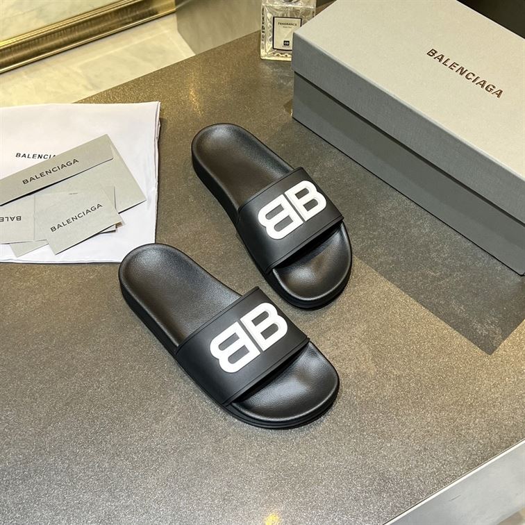 BALENCIAGA BB POOL SLIDE SANDALS - BBD014