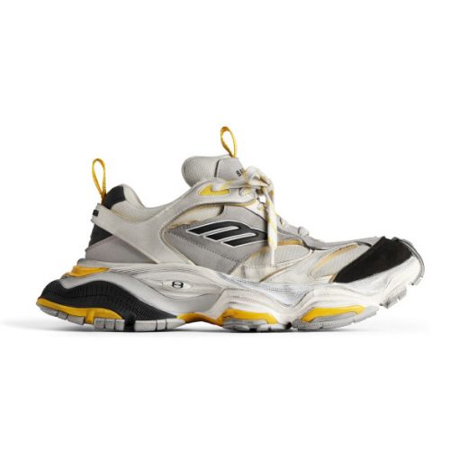 BALENCIAGA CARGO SNEAKER IN GREY BLACK AND YELLOW - BLA076