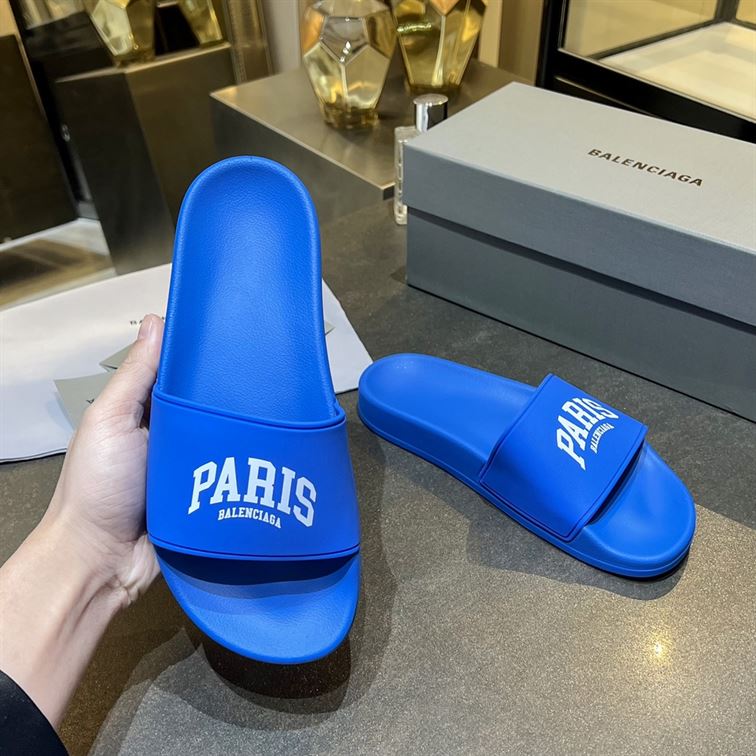 BALENCIAGA CITIES PARIS POOL SLIDE SANDAL - BBD011