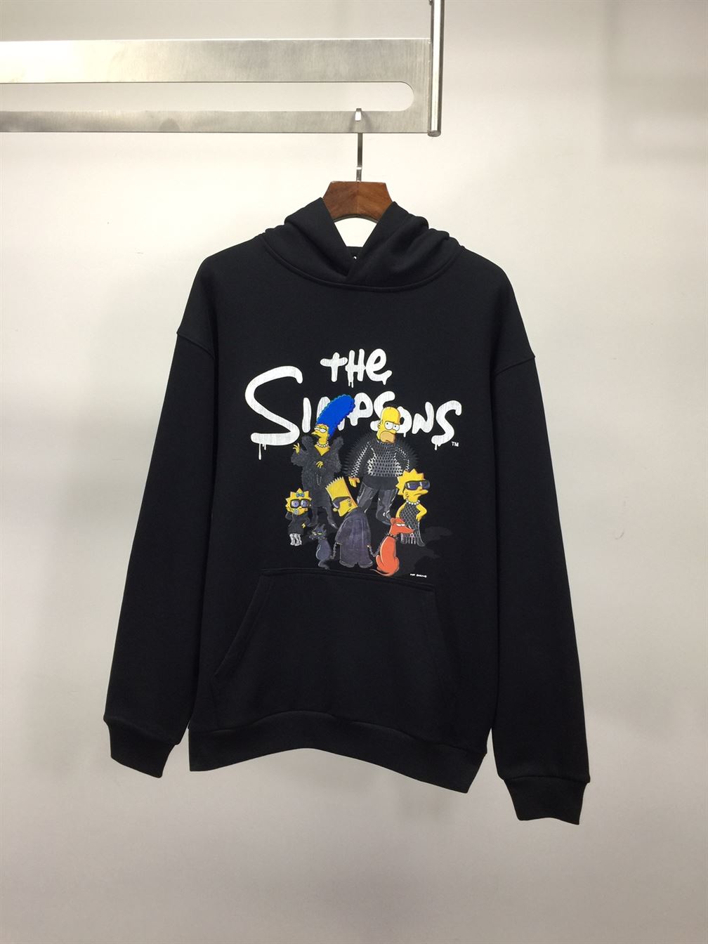 BALENCIAGA MEN SIMPSONS TM AND 20TH TELEVISION HOODIE WIDE FIT IN BLACK - BH014