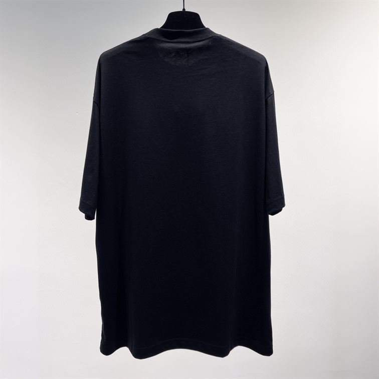 BALENCIAGA MEN'S SLIME T-SHIRT MEDIUM FIT IN BLACK - BAS011