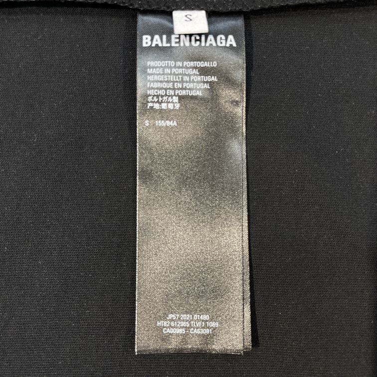 BALENCIAGA MEN'S SLIME T-SHIRT MEDIUM FIT IN BLACK - BAS011