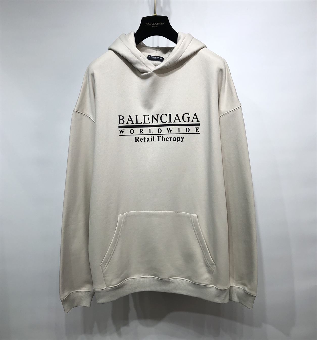 BALENCIAGA RETAIL THERAPY LOGO HOODIE - BH006