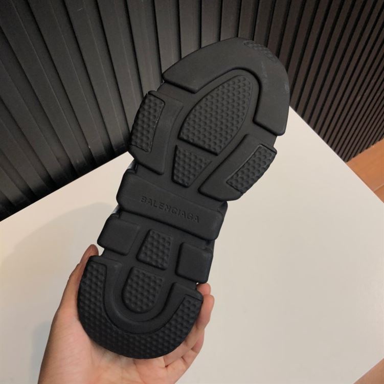 BALENCIAGA SPEED RECYCLED KNIT GRAFFITI SNEAKER IN BLACK - BLA049