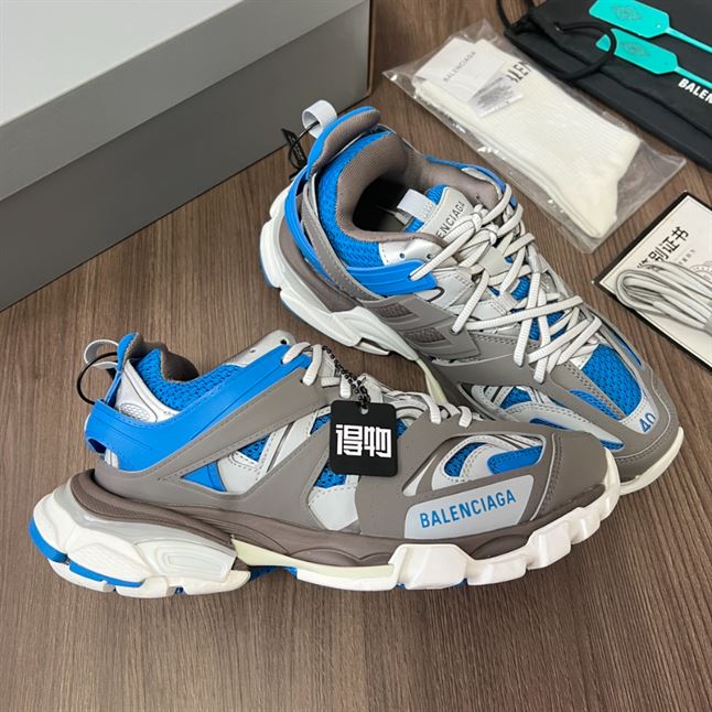 BALENCIAGA TRACK SNEAKER IN BLUE BROWN - BLA089