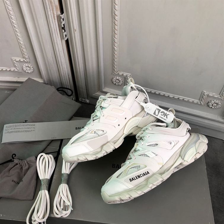 BALENCIAGA TRACK TRAINER SNEAKERS IN WHITE - BLA030
