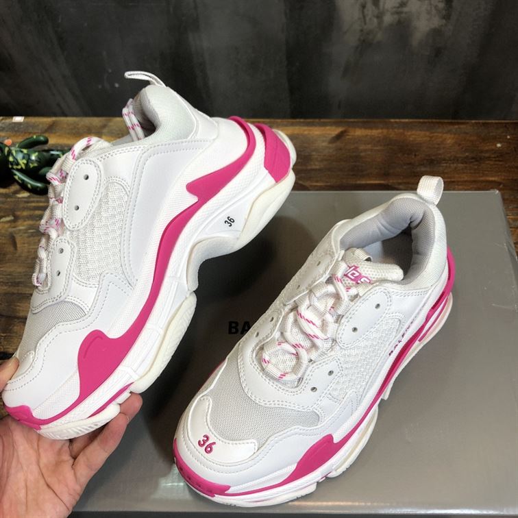 BALENCIAGA TRIPLE S 1.0 IN WHITE AND PINK - BLA023