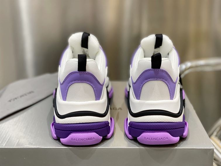 BALENCIAGA TRIPLE S 1.0 SNEAKERS IN WHITE AND LILAC - BLA021