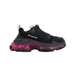 BALENCIAGA TRIPLE S BLACK RED CLEAR SOLE - BLA012