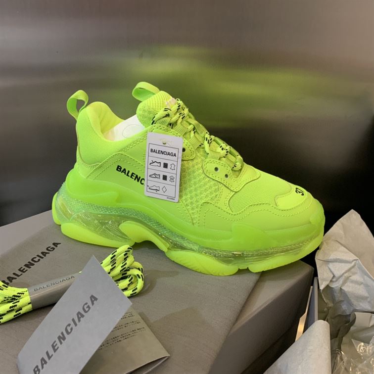 BALENCIAGA TRIPLE S CLEAR SOLE IN GREEN - BLA018