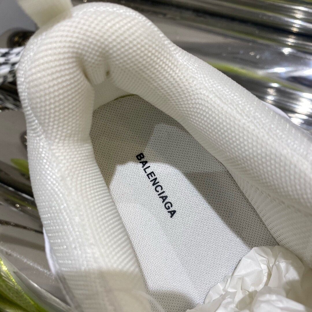 BALENCIAGA TRIPLE S WHITE GREEN CLEAR SOLE - BLA013