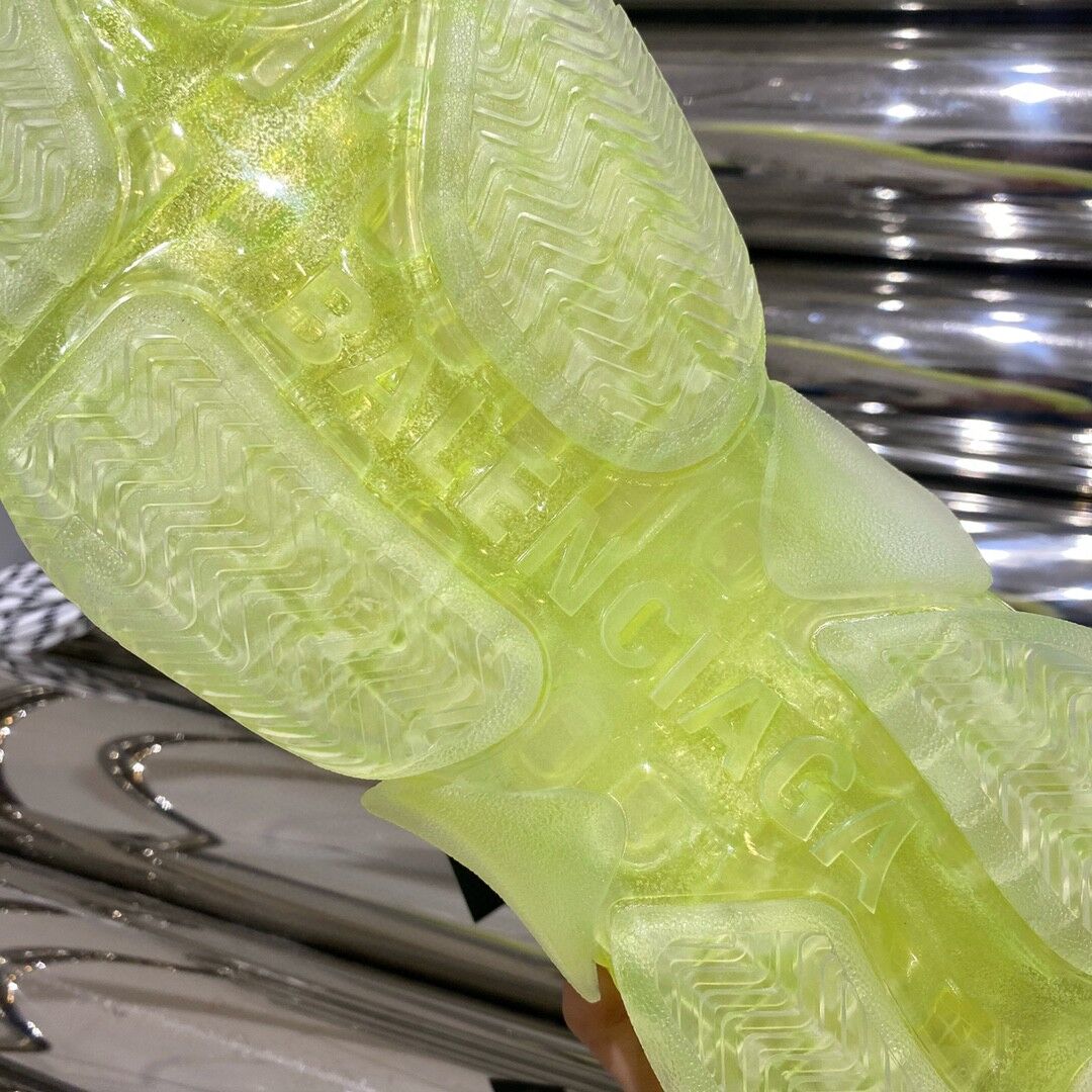 BALENCIAGA TRIPLE S WHITE GREEN CLEAR SOLE - BLA013