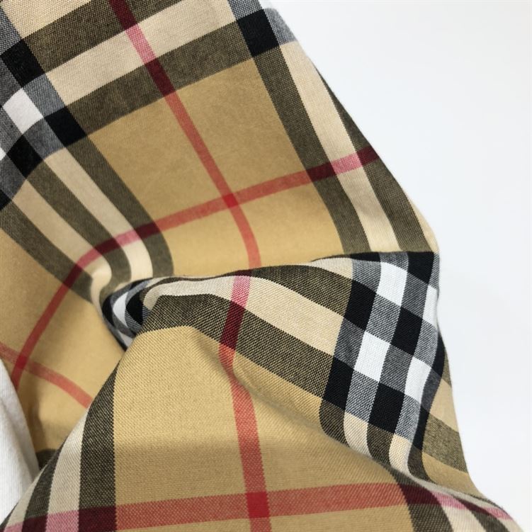 BURBERRY CHECK SLEEVE COTTON OVERSIZED T-SHIRT IN WHITE - BRS010