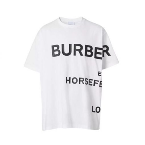 BURBERRY HORSEFERRY PRINT COTTON OVERSIZED T-SHIRT - BRS002