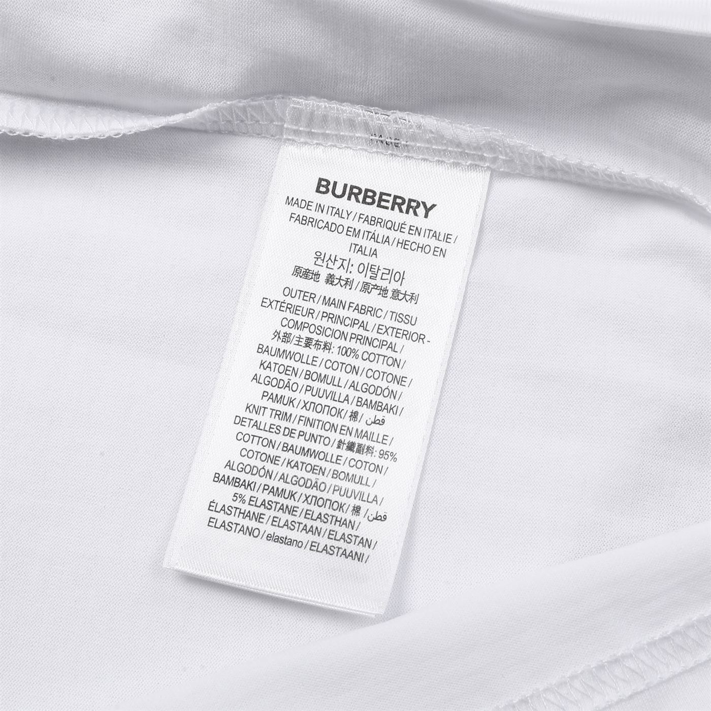 BURBERRY LOGO PRINT COTTON OVERSIZED T-SHIRT IN WHITE - BRS004