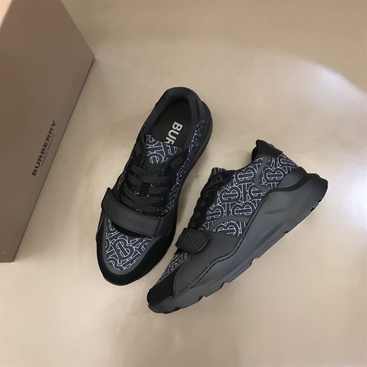 BURBERRY MONOGRAM PRINT NYLON SNEAKERS - BBR002
