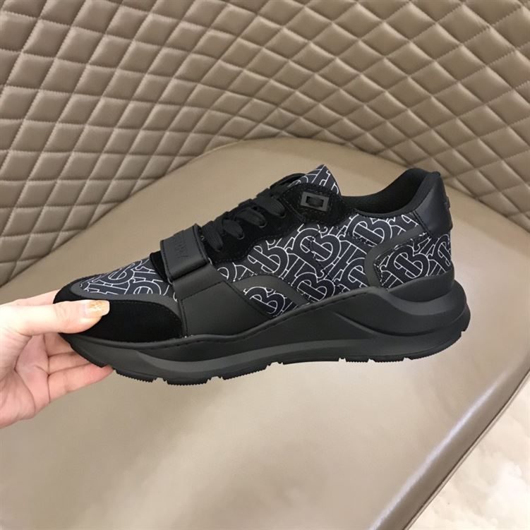 BURBERRY MONOGRAM PRINT NYLON SNEAKERS - BBR002