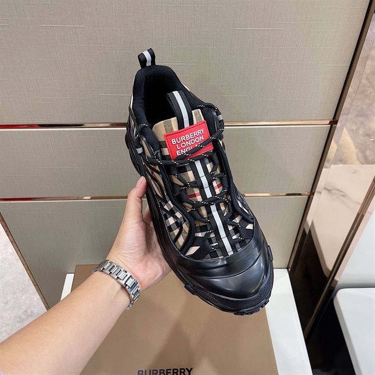 BURBERRY VINTAGE CHECK COTTON ARTHUR SNEAKERS - BBR006