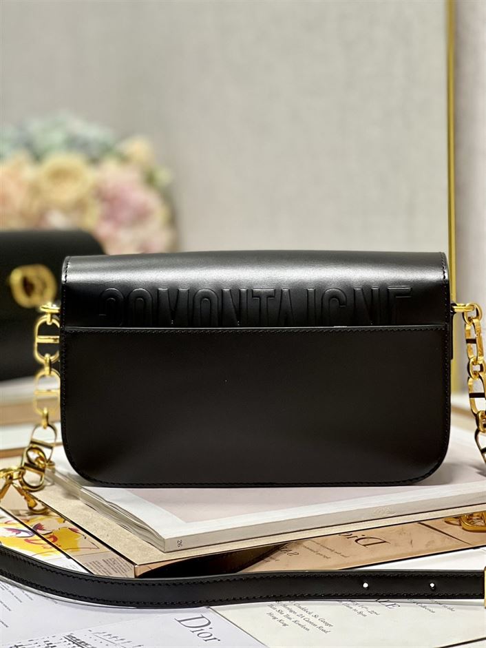 DIOR 30 MONTAIGNE AVENUE BAG BLACK BOX CALFSKIN
