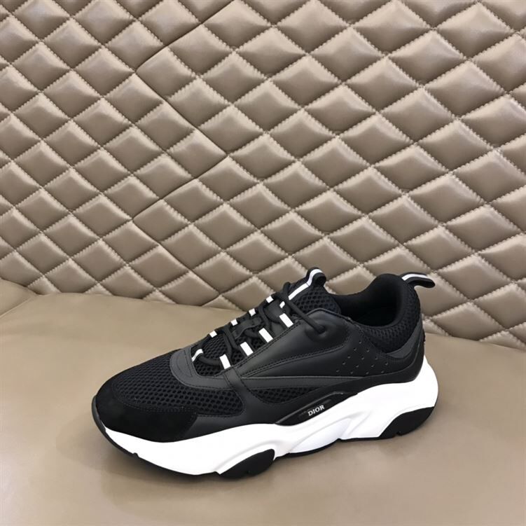 DIOR B22 SNEAKERS BLACK TECHNICAL MESH AND CALFSKIN - DO004