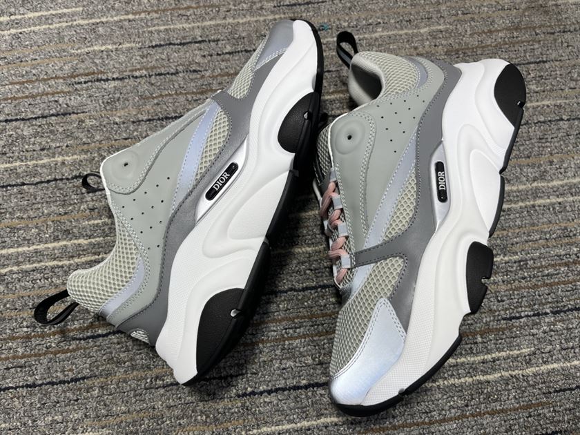 DIOR B22 SNEAKERS IN GREY AND WHITE - DO005
