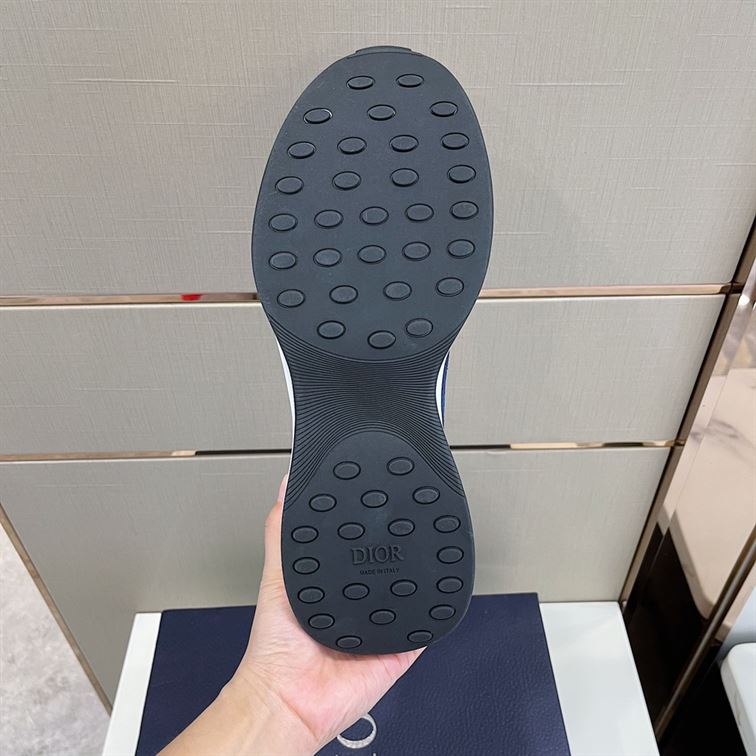 DIOR B25 RUNNER NAVY OBLIQUE SUEDE SNEAKER - DO063