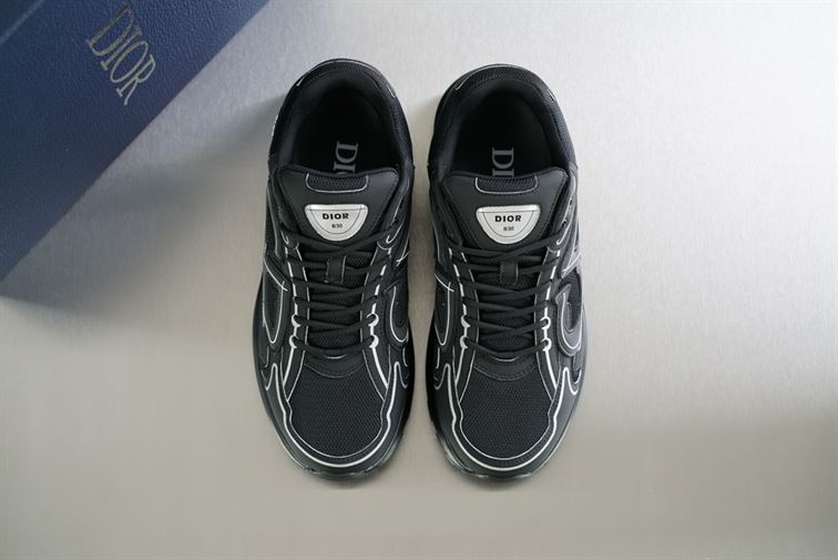 DIOR B30 SNEAKER BLACK MESH AND TECHNICAL FABRIC - DO074