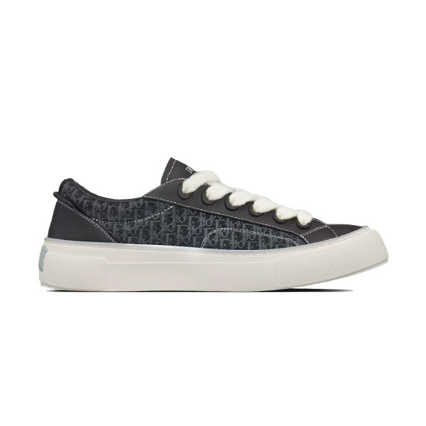 DIOR B33 SNEAKER BLACK SMOOTH CALFSKIN AND DIOR OBLIQUE JACQUARD - DO129