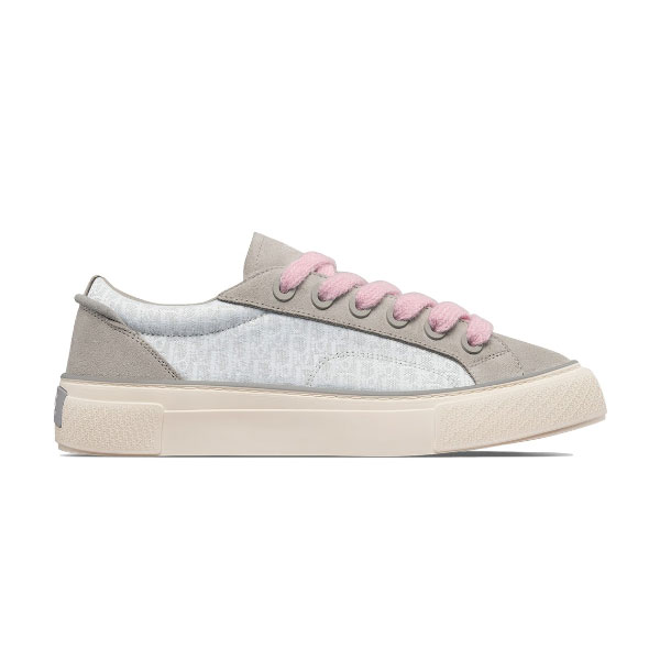 DIOR B33 SNEAKER GRAY AND WHITE DIOR OBLIQUE JACQUARD - DO130