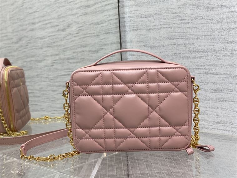 DIOR CARO BOX BAG ROSE DES VENTS QUILTED