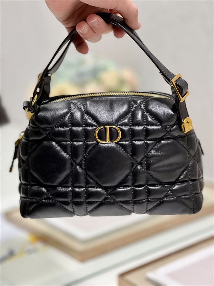 DIOR CARO D-COSY BAG BLACK SUPPLE CANNAGE