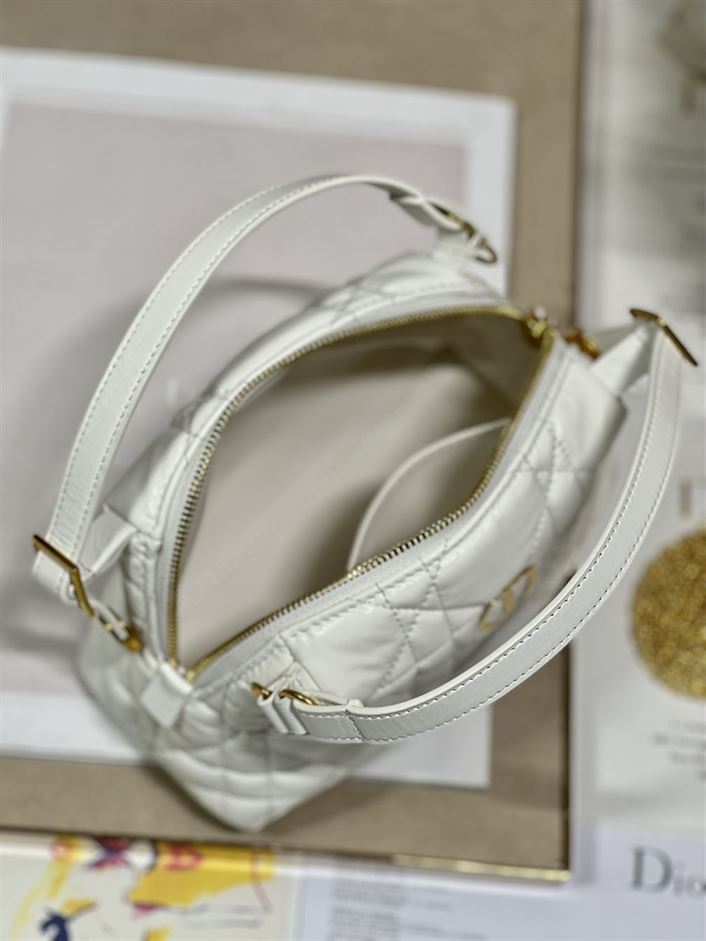 DIOR CARO D-COSY BAG LATTE SUPPLE CANNAGE CALFSKIN