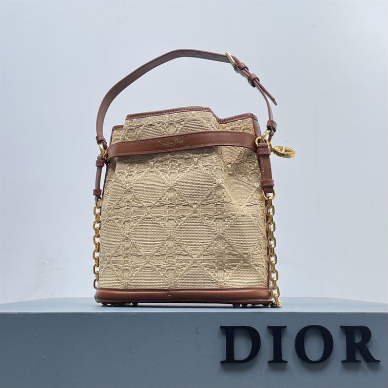 DIOR MEDIUM C EST DIOR BAG NATURAL CANNAGE RAFFIA