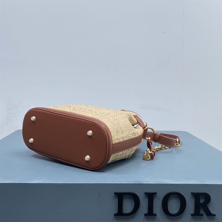 DIOR MEDIUM C EST DIOR BAG NATURAL CANNAGE RAFFIA