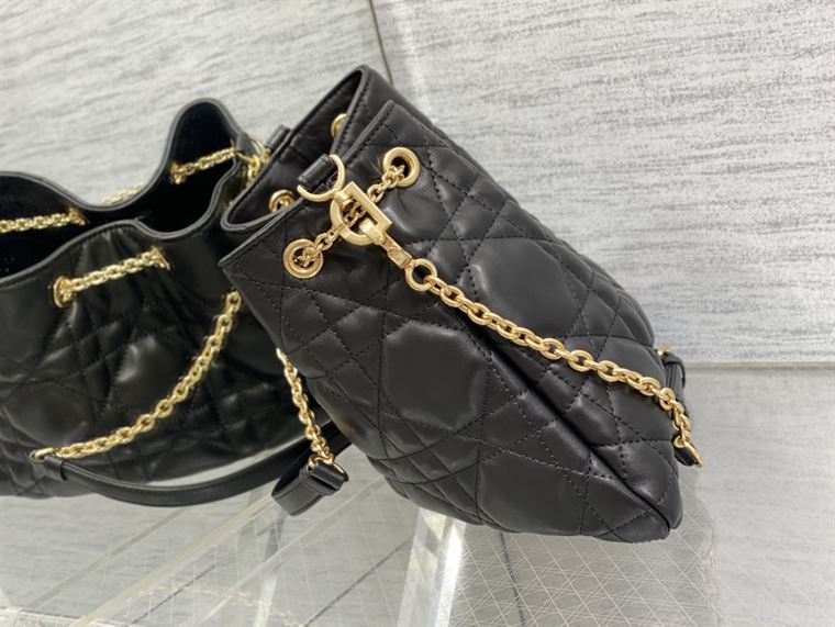 DIOR MEDIUM DIOR AMMI BAG BLACK SUPPLE