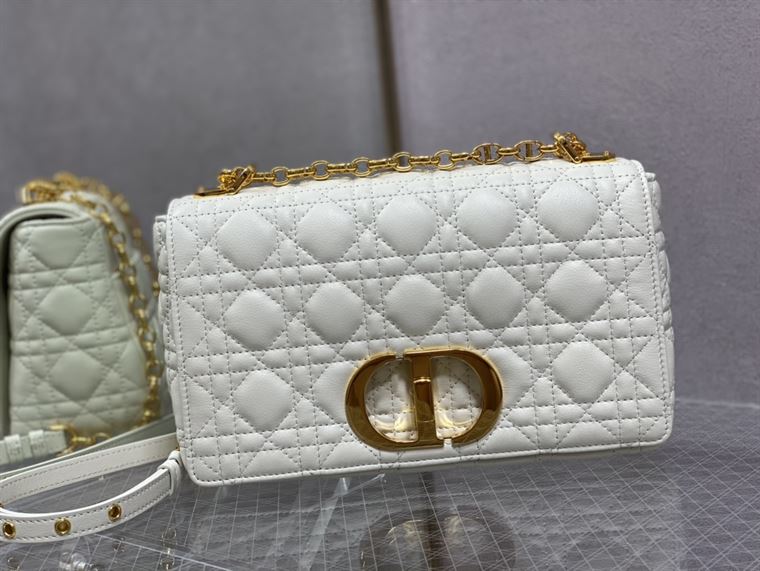 DIOR MEDIUM DIOR CARO BAG IVORY SUPPLE CANNAGE CALFSKIN