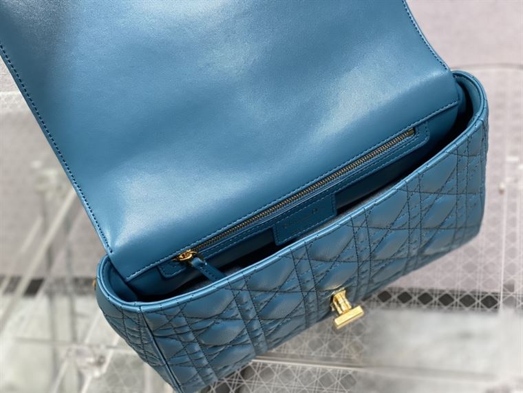 DIOR MEDIUM DIOR CARO BAG ROYAL BLUE SUPPLE CANNAGE CALFSKIN