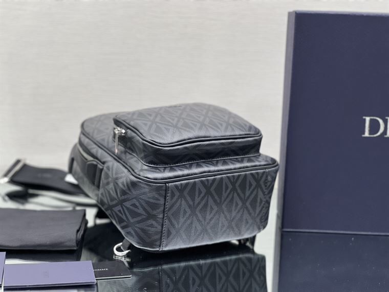 DIOR MINI RIDER SLING BAG BLACK CD DIAMOND CANVAS - DIO008