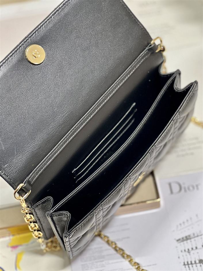 DIOR MISS DIOR MINI BAG BLACK CANNAGE LAMBSKIN