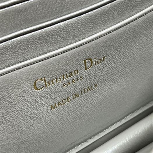 DIOR MISS DIOR MINI BAG GREY CANNAGE LAMBSKIN