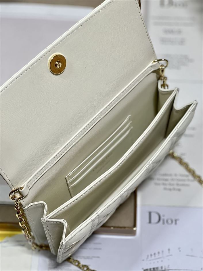 DIOR MISS DIOR MINI BAG LATTE CANNAGE LAMBSKIN