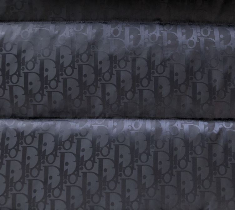 DIOR OBLIQUE DOWN JACKET BLACK NYLON TECHNICAL JACQUARD - DRC008