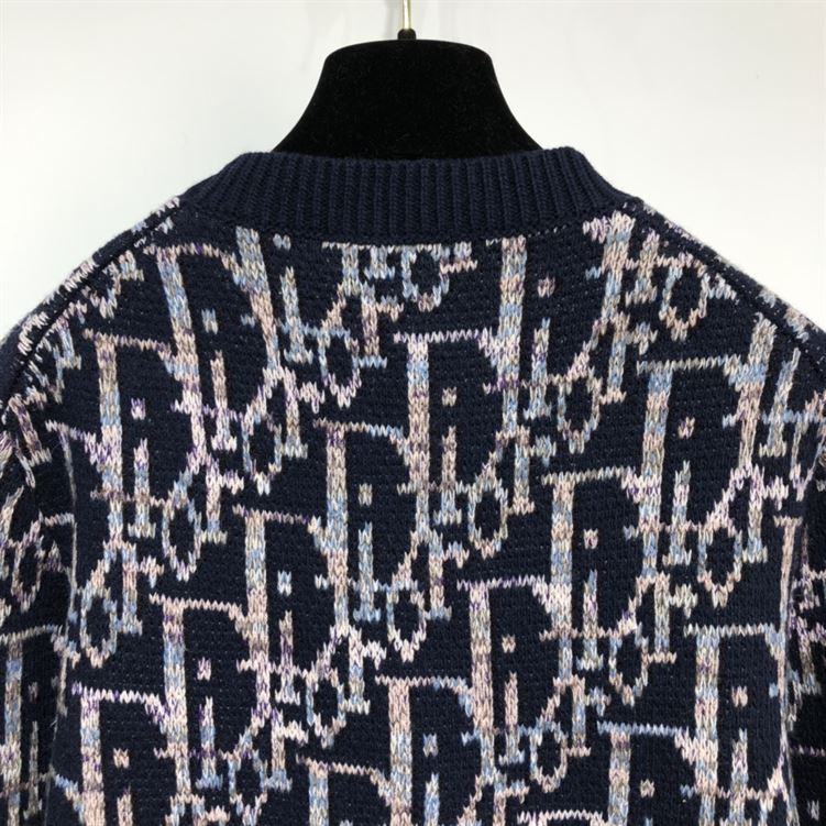 DIOR OBLIQUE SWEATER NAVY BLUE - DOS007